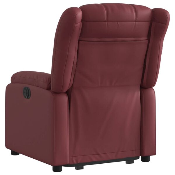 vidaXL Fauteuil inclinable Rouge bordeaux Similicuir