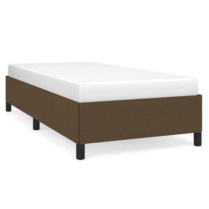 vidaXL Cadre de lit sans matelas marron fonc&eacute; 90x190 cm tissu