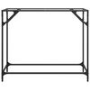 vidaXL Table console avec dessus en verre transparent 98x35x81cm acier