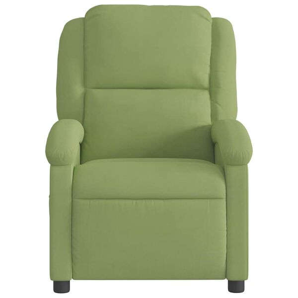 vidaXL Fauteuil de massage inclinable vert clair velours