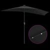 vidaXL Parasol de jardin Noir 294 x 150 x 224 cm Polyester et Acier