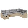vidaXL Ensemble de Canap&eacute;s 8 pc beige et gris clair polyrotin