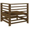 vidaXL Canapé d'angle de jardin marron miel bois de pin solide