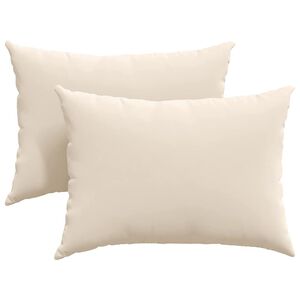 vidaXL Coussins de canap&eacute; 2 pcs Beige 70 x 50 cm tissu
