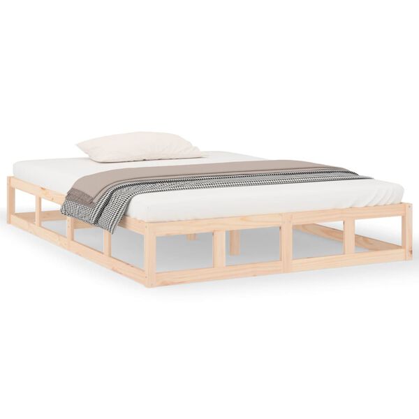 vidaXL Cadre de lit sans matelas 140x200 cm bois massif