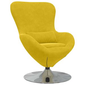 vidaXL Fauteuil œuf Jaune 63 x 73 x 90 cm Velours