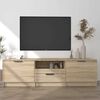 vidaXL Meuble TV Ch&ecirc;ne Sonoma 140x35x40 cm Bois d'ing&eacute;nierie