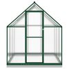 vidaXL Serre avec cadre de base vert 169x169x202 cm aluminium