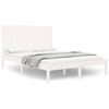 vidaXL Cadre de lit sans matelas blanc 150x200 cm bois de pin massif