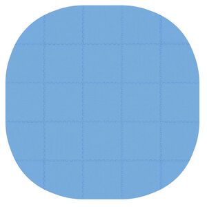 vidaXL Tapis de sol de piscine 25 pc &Oslash; 292 cm Rond Mousse EVA Bleu