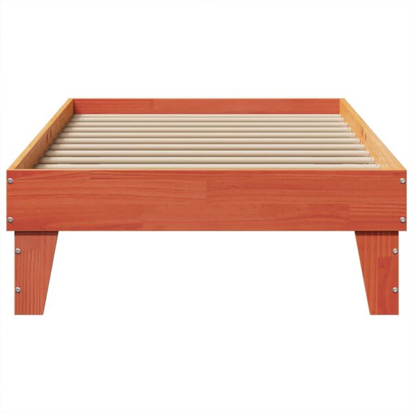 vidaXL Cadre de lit sans matelas cire marron 90x200 cm bois pin massif