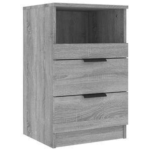 vidaXL Table de chevet Sonoma gris Bois d'ing&eacute;nierie