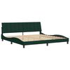 vidaXL Cadre de lit sans matelas Hanko vert fonc&eacute; 200x200 cm velours