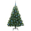 vidaXL Sapin de Noël artificiel avec 150 LED Vert 150 cm PE et PVC
