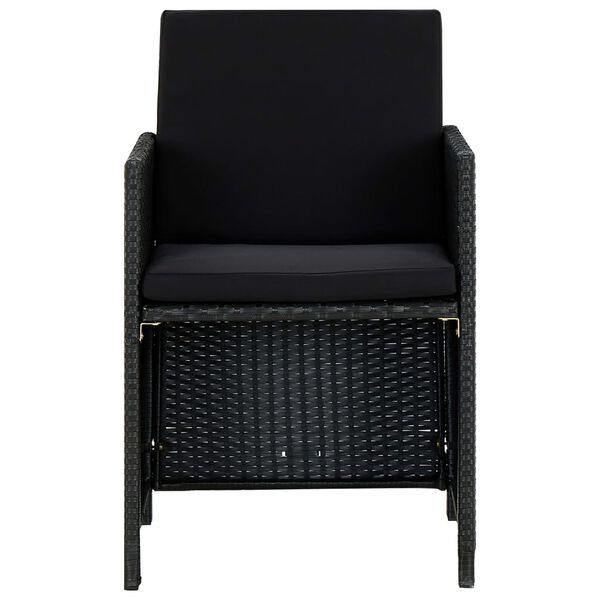 vidaXL Ensemble &agrave; manger d'ext&eacute;rieur 5pcs avec coussins R&eacute;sine tress&eacute;e