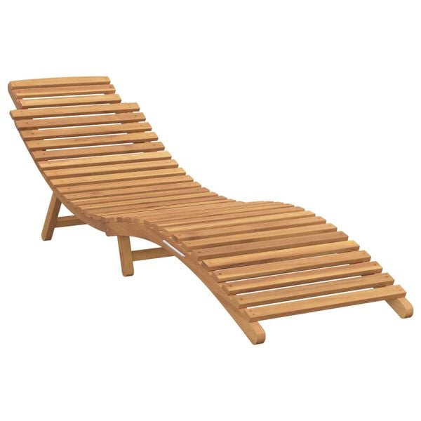 vidaXL Transat Marron 198 x 55 x 58,5 cm Bois de teck massif