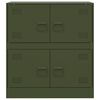 vidaXL Buffet vert olive 67x39x73 cm acier