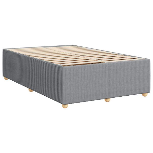 vidaXL Cadre de lit sans matelas gris clair 120x200 cm tissu