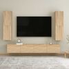 vidaXL Meubles TV 2 pcs Ch&ecirc;ne sonoma 30,5x30x110 cm Bois d&rsquo;ing&eacute;nierie