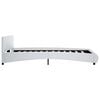 vidaXL Cadre de lit avec LED sans matelas blanc 120x200 cm