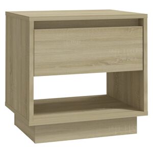 vidaXL Table de chevet Ch&ecirc;ne sonoma 45x34x44 cm bois d'ing&eacute;nierie