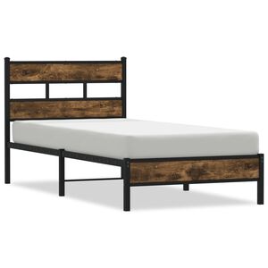 vidaXL Cadre de lit sans matelas avec tête de lit 100x190 cm