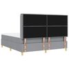 vidaXL Lit &agrave; ressorts avec matelas Gris clair 180 x 200 cm tissu