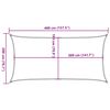 vidaXL Voile d'ombrage PEHD Rectangulaire 2 x 4 m Blanc