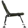 vidaXL Chaise de p&ecirc;che avec pieds &agrave; boue r&eacute;glables pliable vert