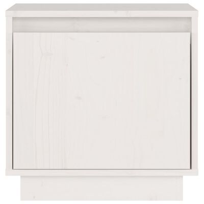 vidaXL Table de chevet Blanc 40x30x40 cm Bois de pin solide