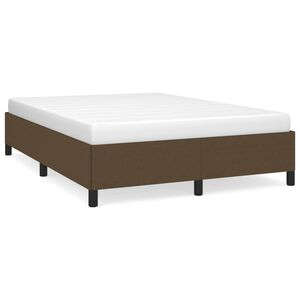 vidaXL Cadre de lit sans matelas marron fonc&eacute; 140x190 cm tissu