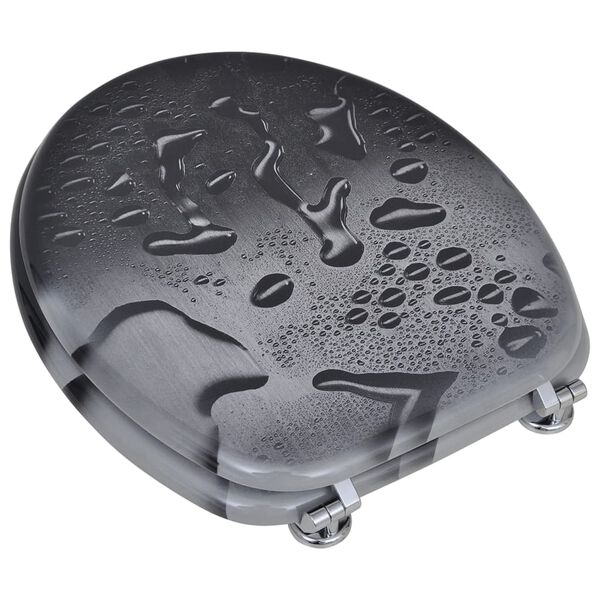 vidaXL Si&egrave;ges de toilette avec couvercles 2 pcs MDF Goutte d'eau