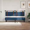 vidaXL T&ecirc;te de lit suspendue Uni Bleu 170 x 55 x 5 cm PU antique
