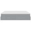 VidaXL Cadre de lit ottoman et matelas gris clair 200x200cm tissu