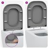 vidaXL Si&egrave;ge de toilette Gris 44,5 x 35 x 3,6 cm Duroplast