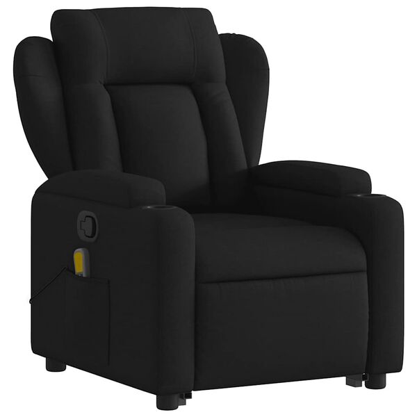 vidaXL Fauteuil de massage inclinable Noir Tissu