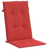 vidaXL Coussins de chaise de jardin dossier haut lot de 4 rouge tissu