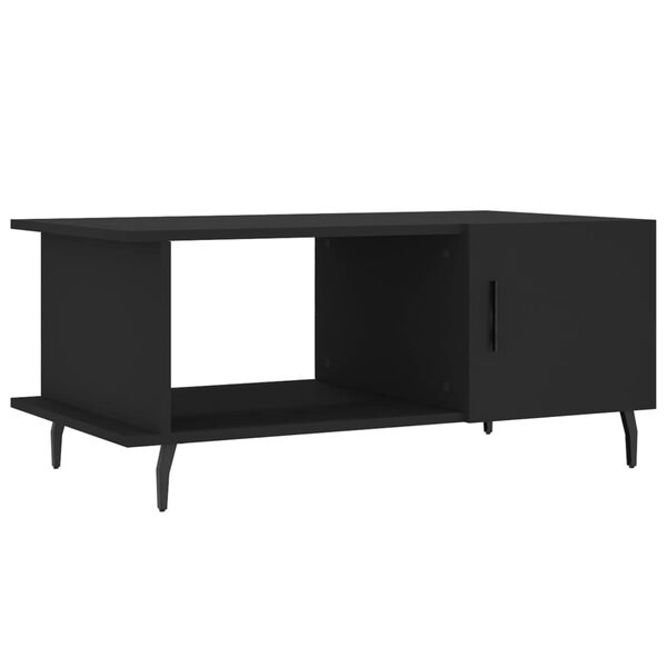 vidaXL Table basse noir 90x50x40 cm bois d'ing&eacute;nierie