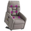 vidaXL Fauteuil inclinable de massage &eacute;lectrique Taupe Tissu