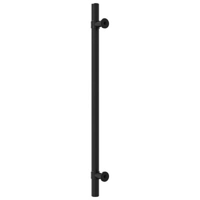 vidaXL Poignées d'armoire 10 pcs noir 224 mm acier inoxydable