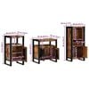vidaXL Ensemble de mobilier de salle de bain 3 pcs Bois Recyclé Solide