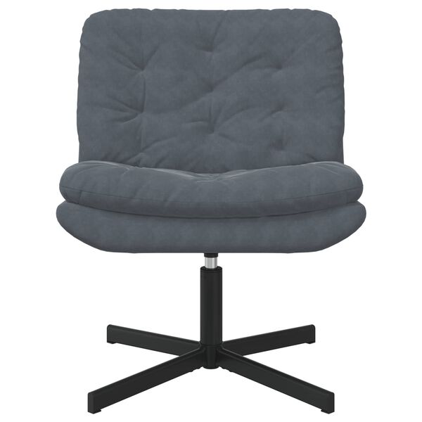 vidaXL Fauteuil relaxant pivotant Gris fonc&eacute; 63 x 75 x 76 cm Velours