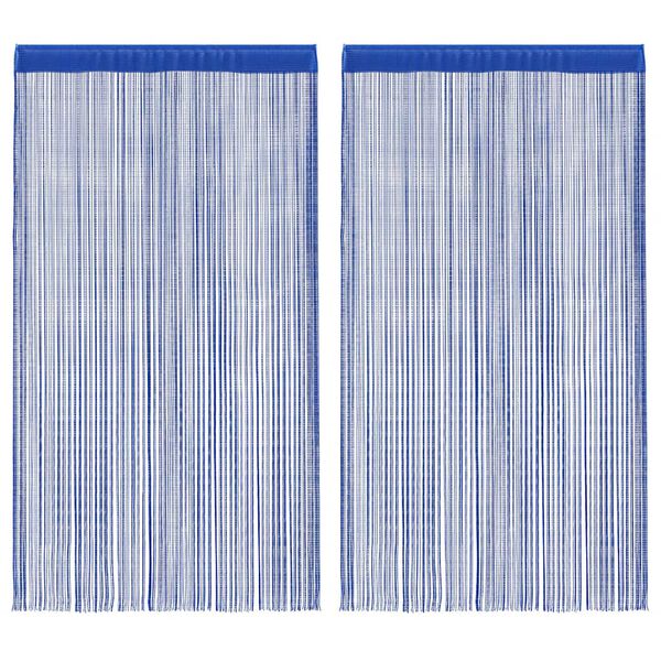 vidaXL Rideau en fils 2 pcs 140 x 250 cm Bleu