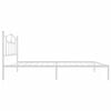 vidaXL Cadre de lit métal sans matelas avec tête de lit blanc 90x200cm