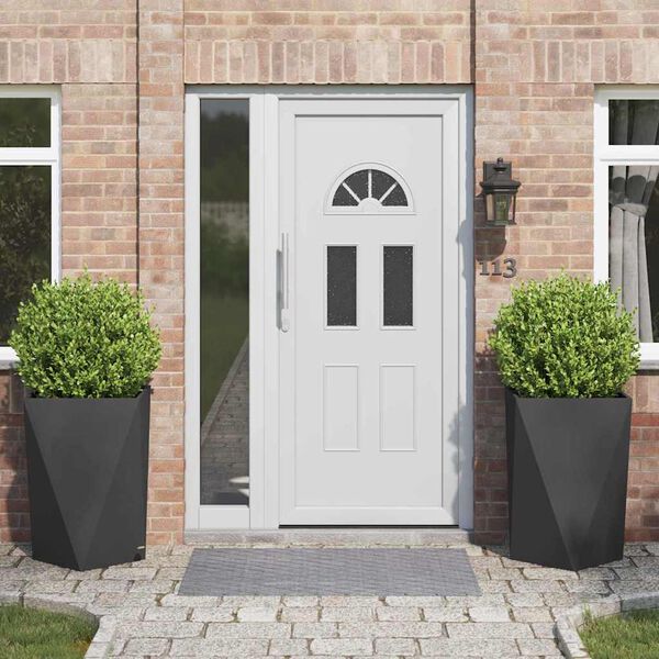 vidaXL Jardini&egrave;re 2 pcs Noir 50 x 50 x 75 cm Acier