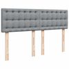 vidaXL Sommier &agrave; lattes de lit avec matelas Gris clair 160x200cm Tissu