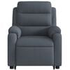 vidaXL Fauteuil de massage inclinable Gris fonc&eacute; Velours
