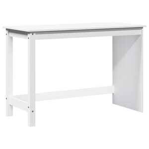 vidaXL Bureau Blanc 112 x 50 x 75 cm Bois de Pin Massif