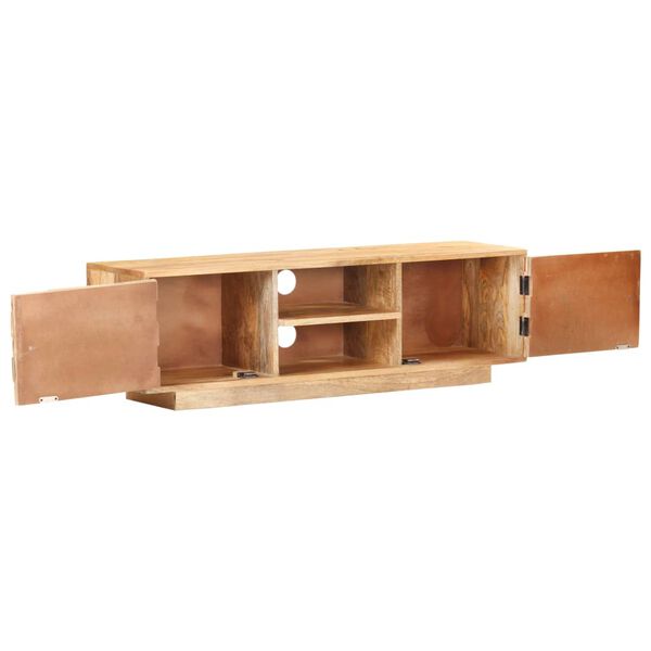 vidaXL Meuble TV 116x30x35 cm Bois de manguier solide