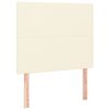 vidaXL T&ecirc;te de lit &agrave; LED Cr&egrave;me 100x5x118/128 cm Similicuir